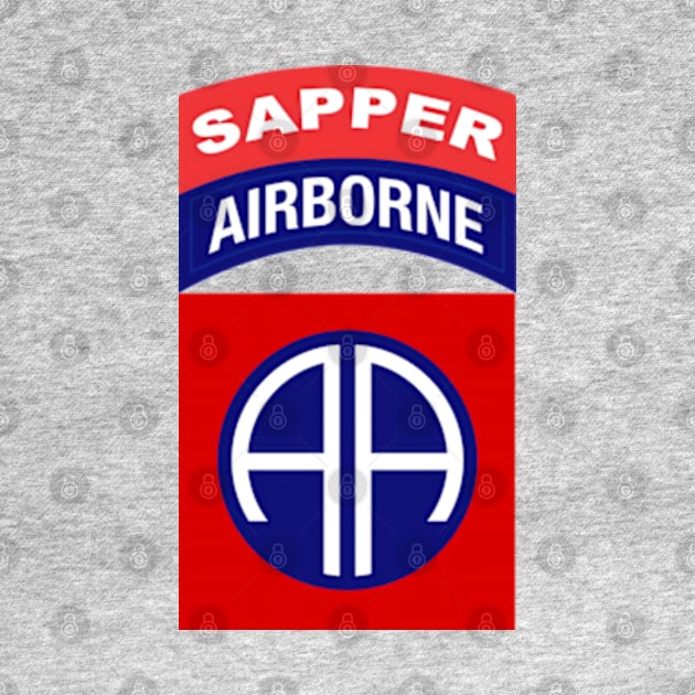 82 Airborne Sapper Tab - Side of Chest by Desert Owl Designs